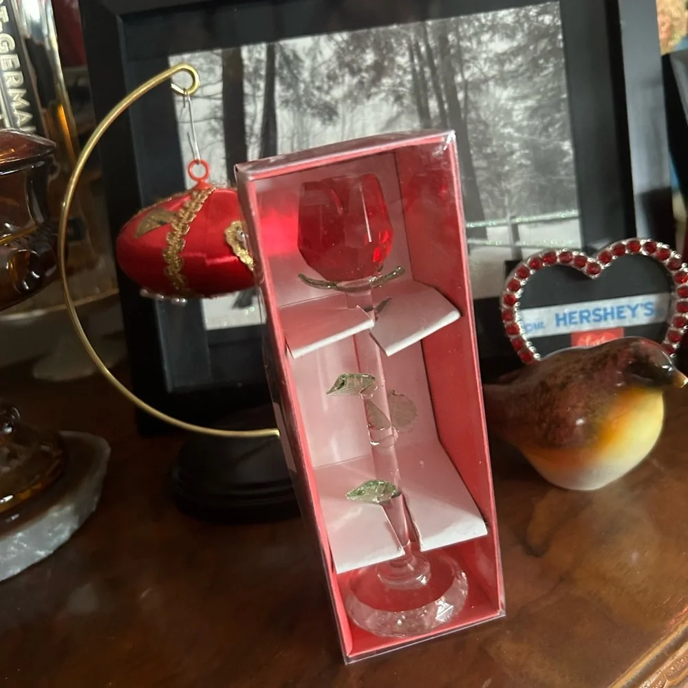 Vintage Glass Rose